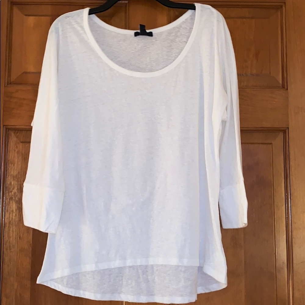 Gap Women’s M LS White Scoop Neck Tunic T-shirt